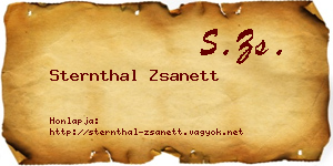 Sternthal Zsanett névjegykártya